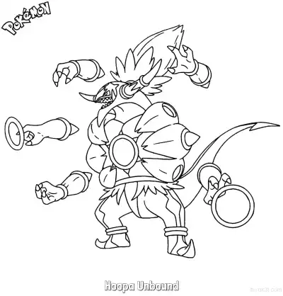 Free printable Hoopa Unbound Coloring Page - Free Printable Pokemon Coloring Sheets coloring page